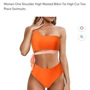 Orange swimsuit bikini